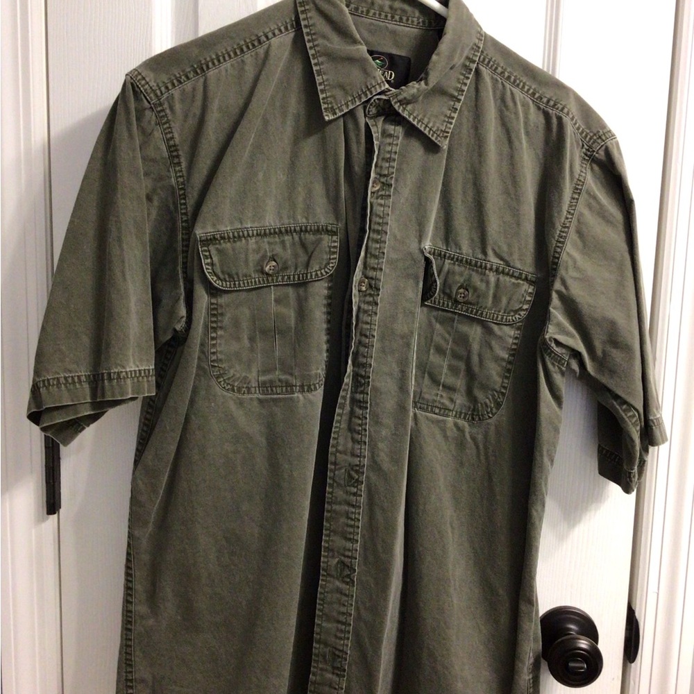 RedHead Olive Casual Button-Down Shirt